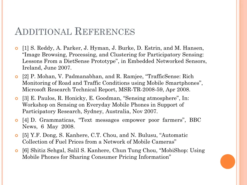 a dditional r eferences