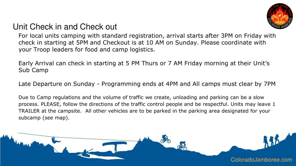 unit check in and check out for local units