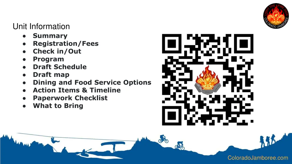 unit information summary registration fees check