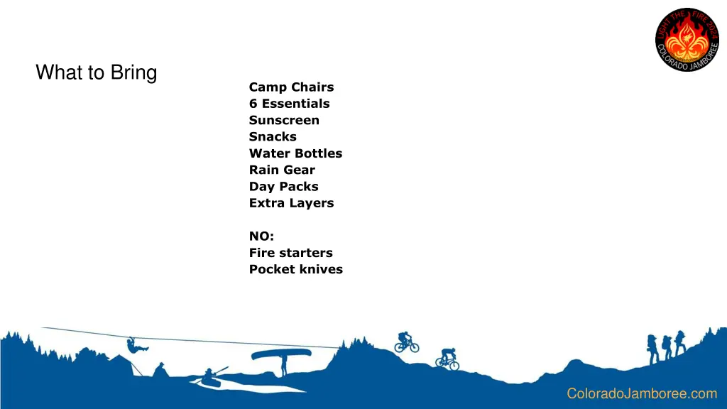 what to bring