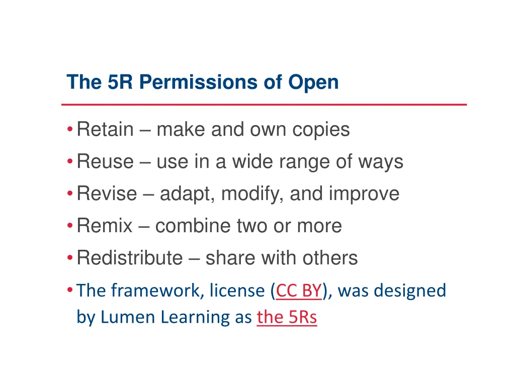 the 5r permissions of open