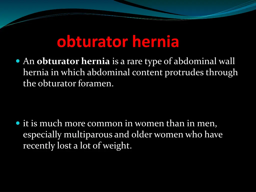 obturator hernia