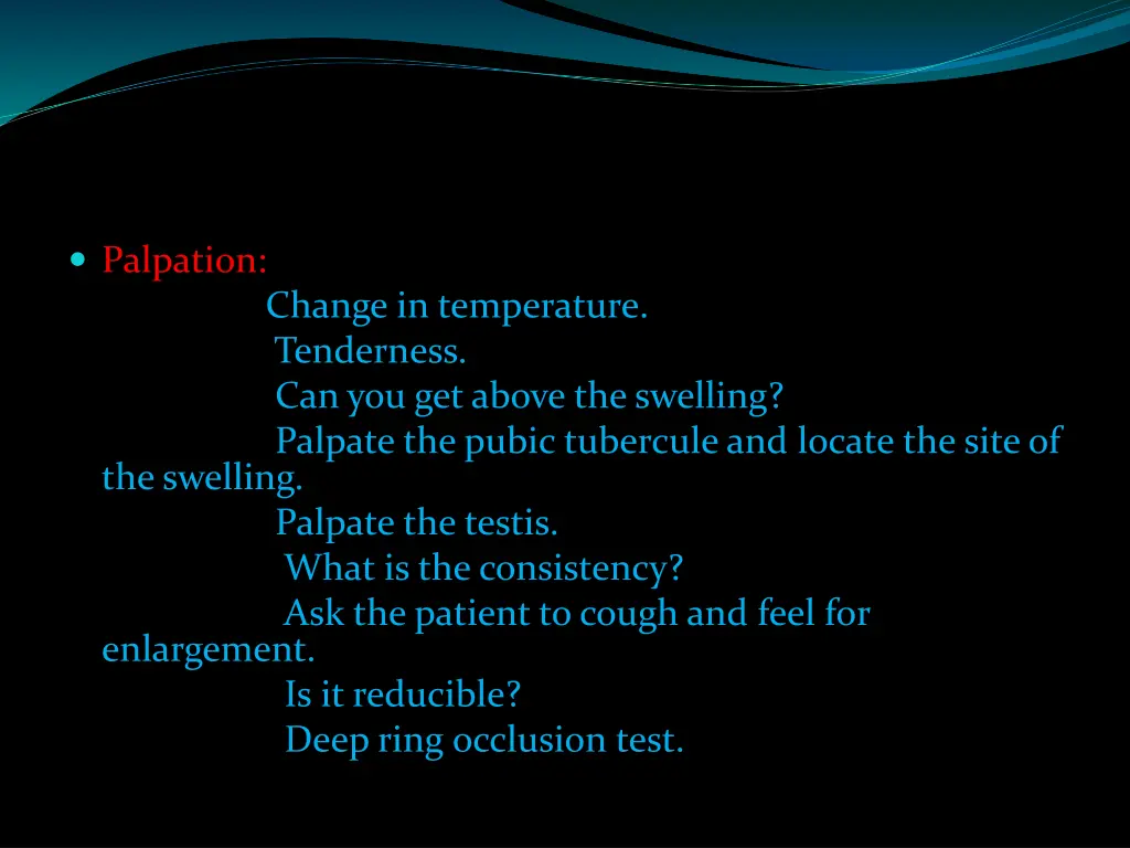 palpation