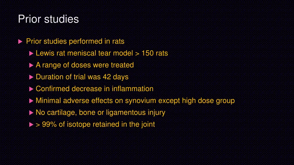 prior studies
