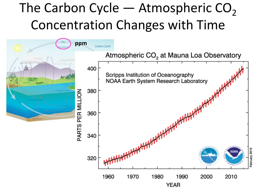 the carbon cycle atmospheric co 2 concentration