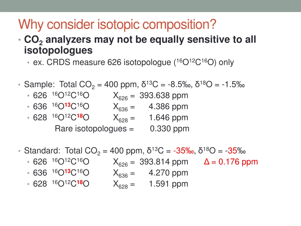 why consider isotopic composition co 2 analyzers