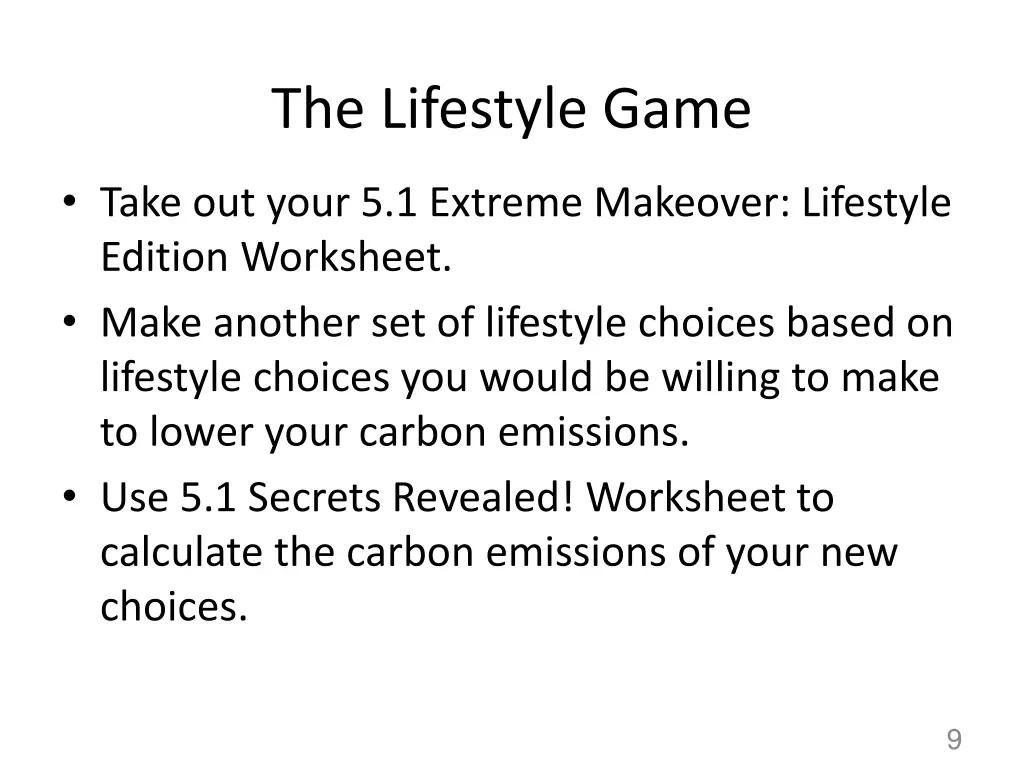 the lifestyle game