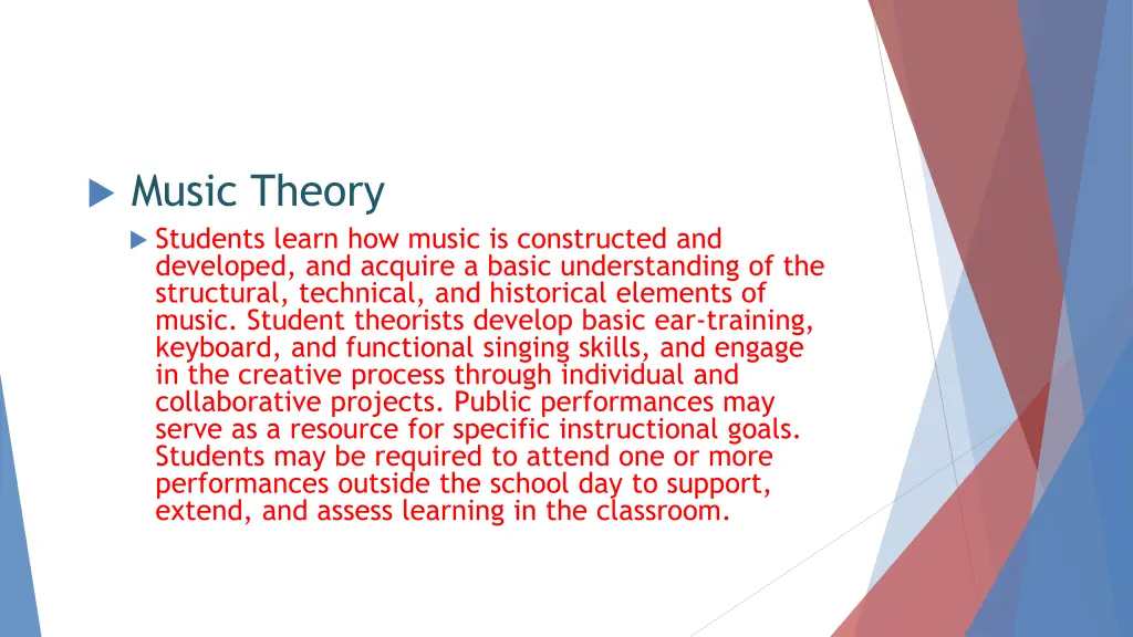 music theory students learn how music