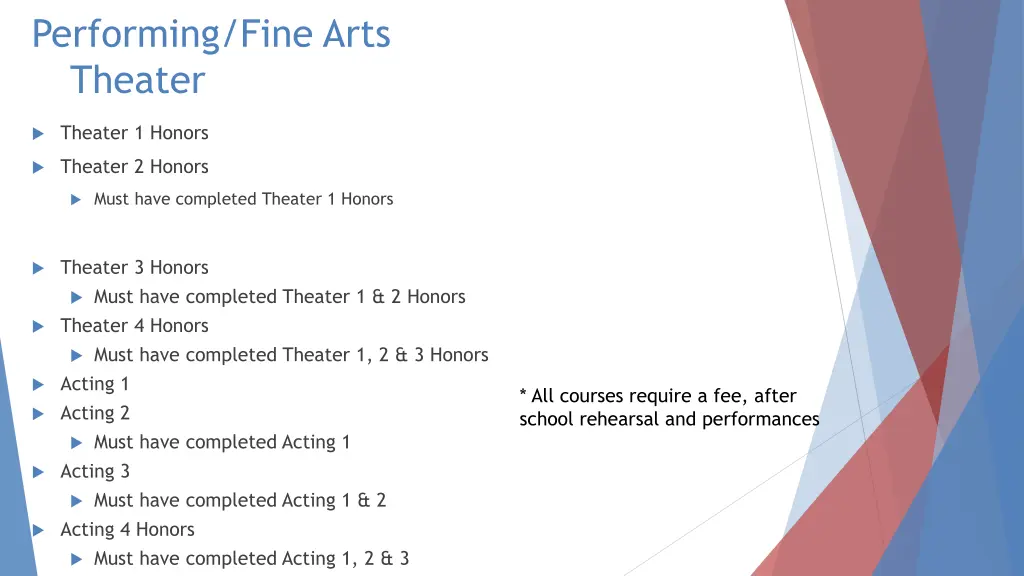 performing fine arts theater
