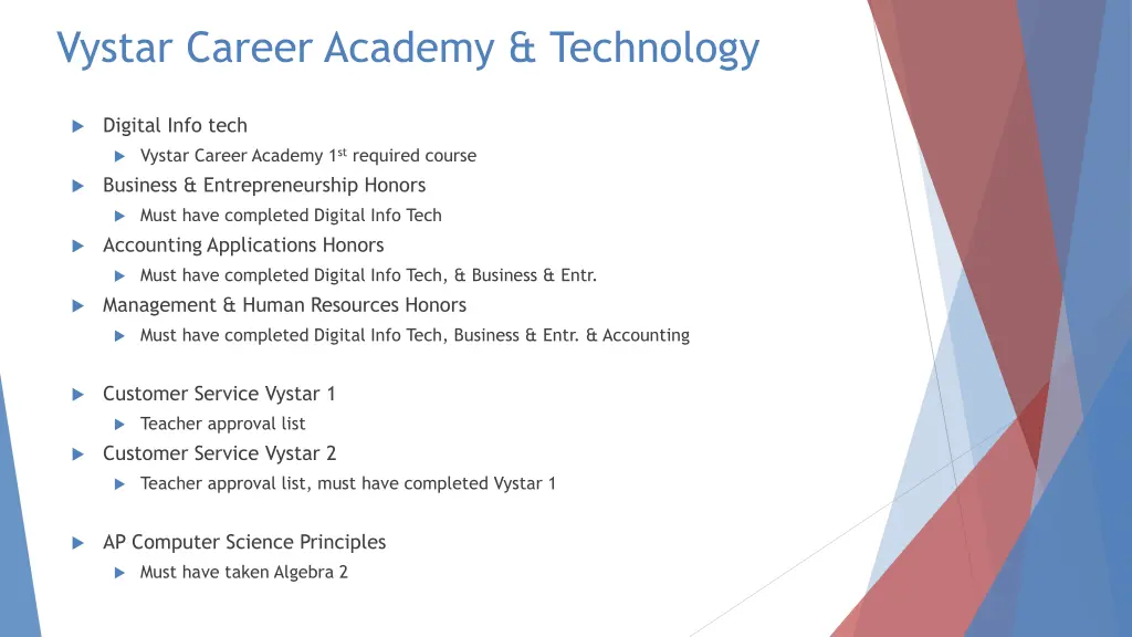 vystar career academy technology