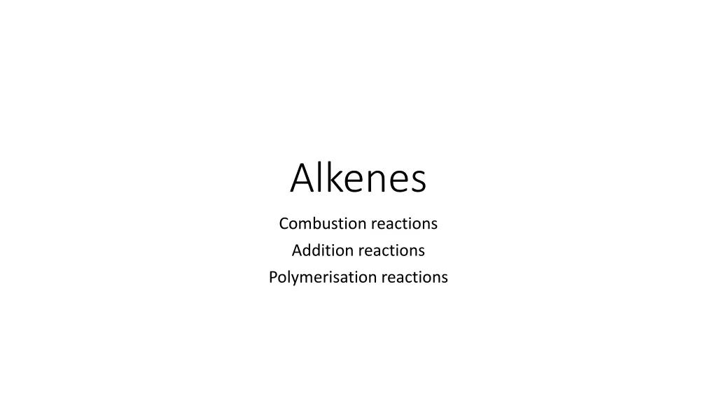 alkenes