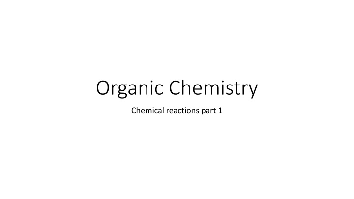 organic chemistry