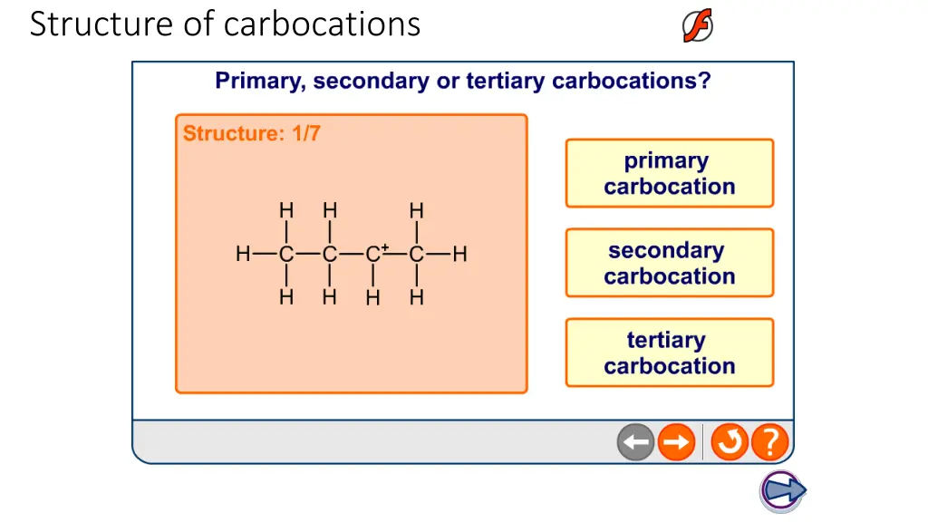 structure of carbocations 1