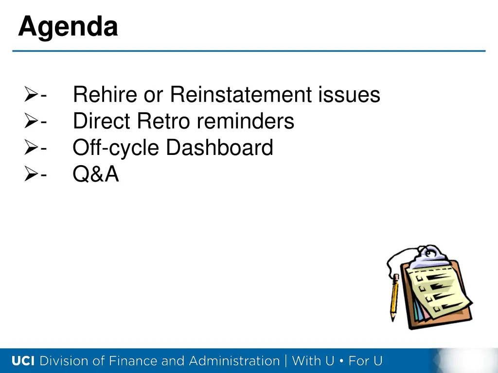 agenda
