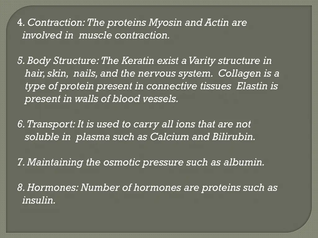 4 contraction the proteins myosin and actin