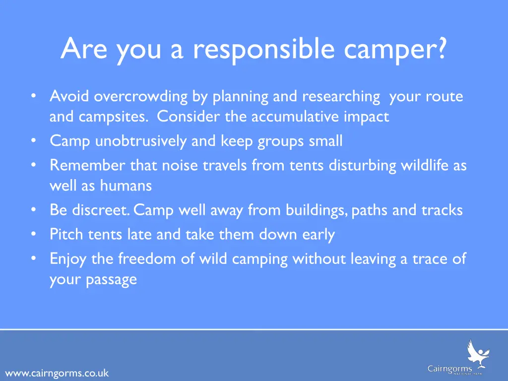 are you a responsible camper