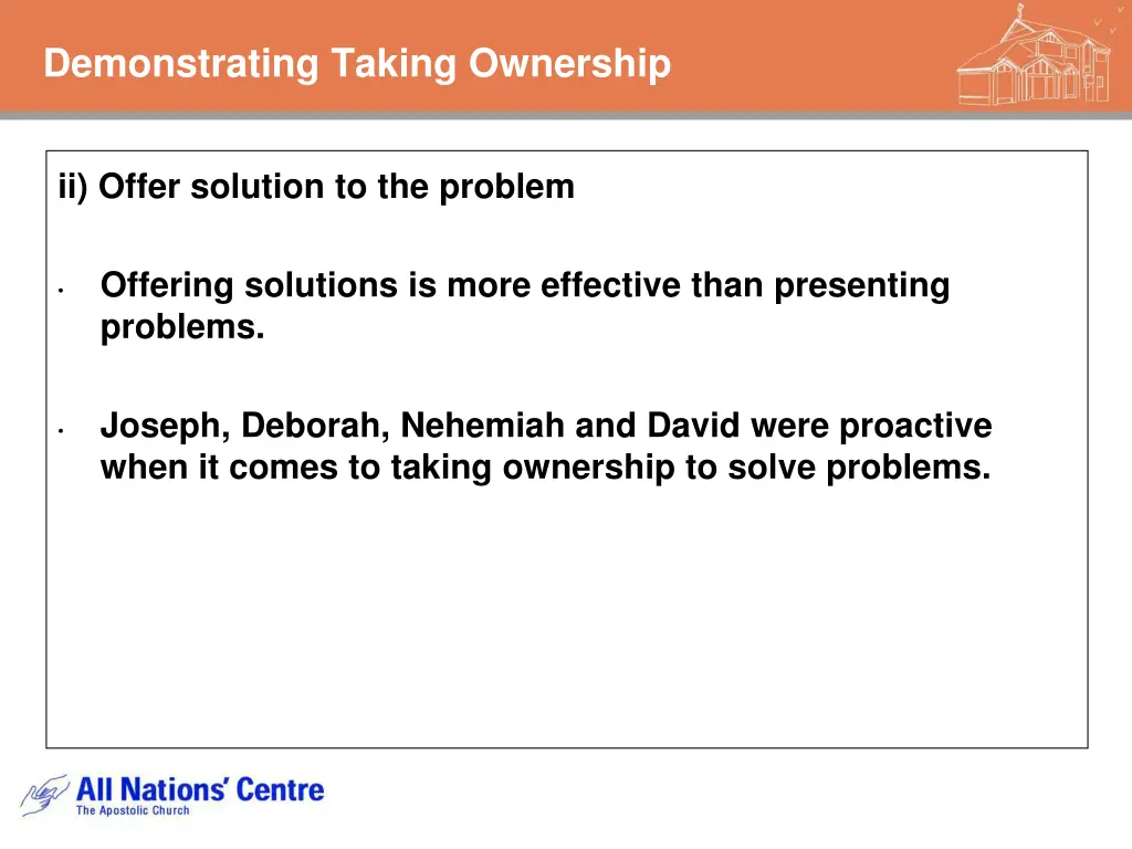 demonstrating taking ownership 2
