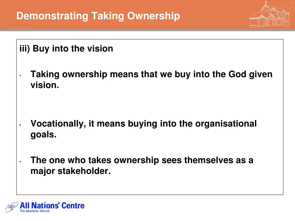 demonstrating taking ownership 3