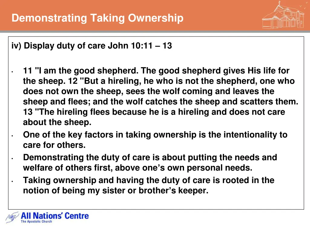 demonstrating taking ownership 4