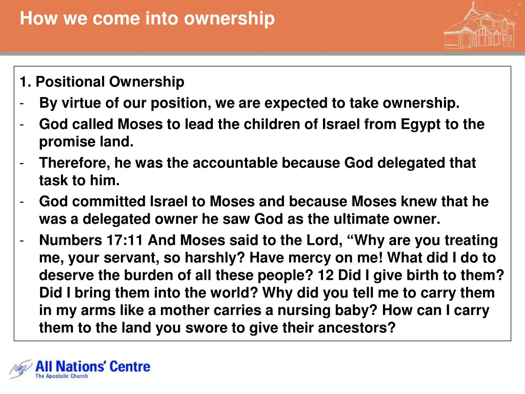 how we come into ownership