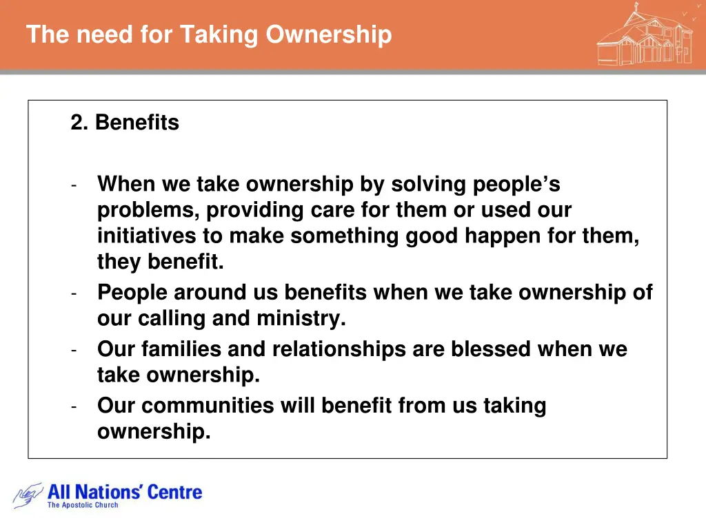 the need for taking ownership 2