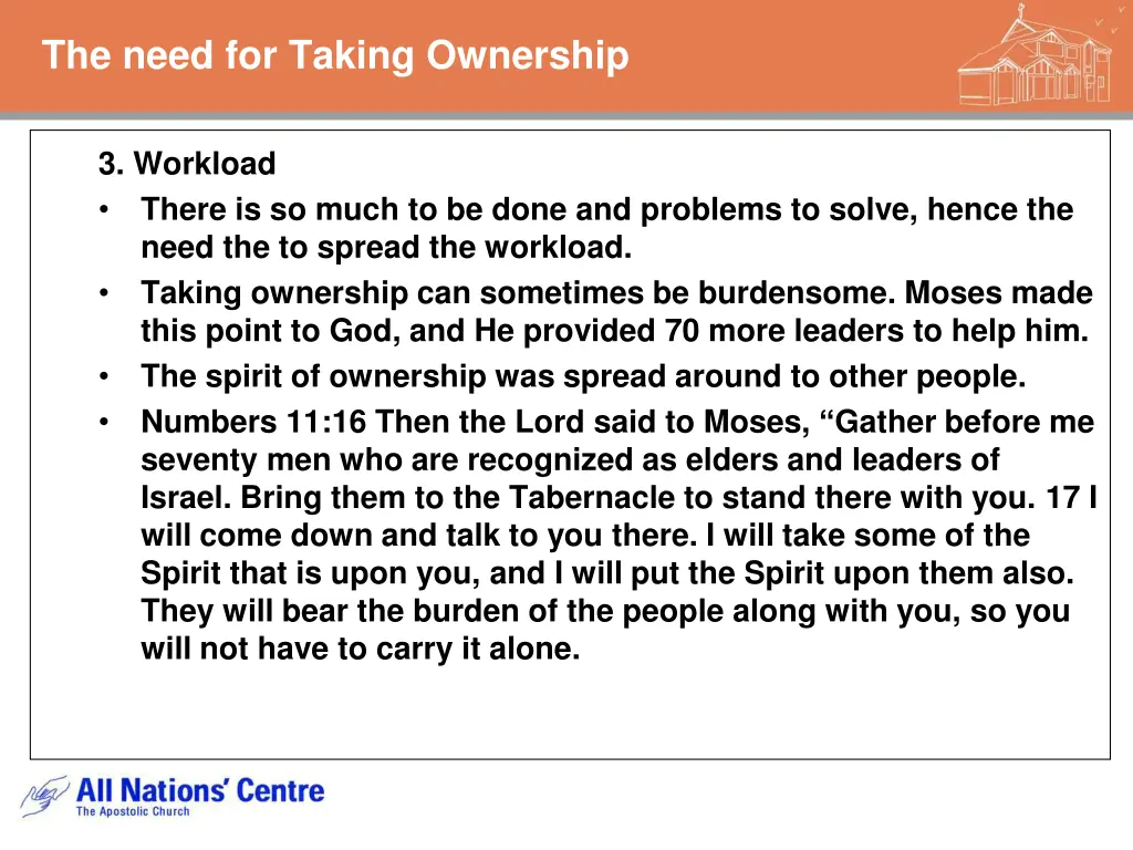 the need for taking ownership 3