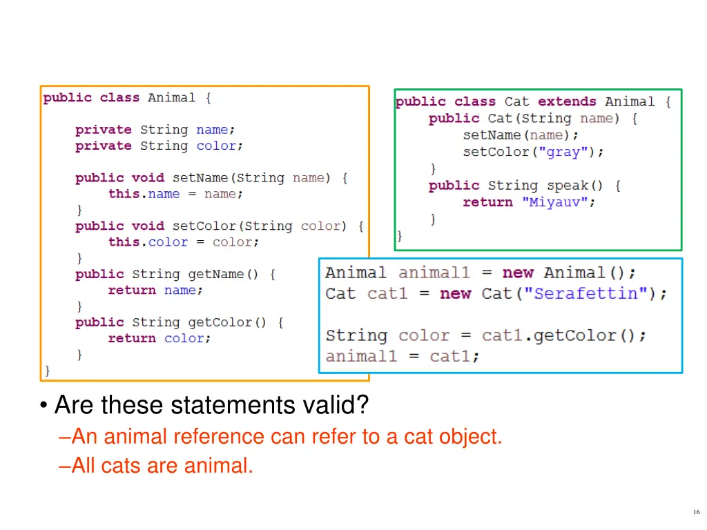 are these statements valid an animal reference