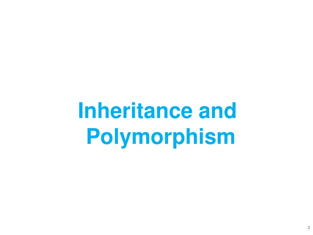 inheritance and polymorphism