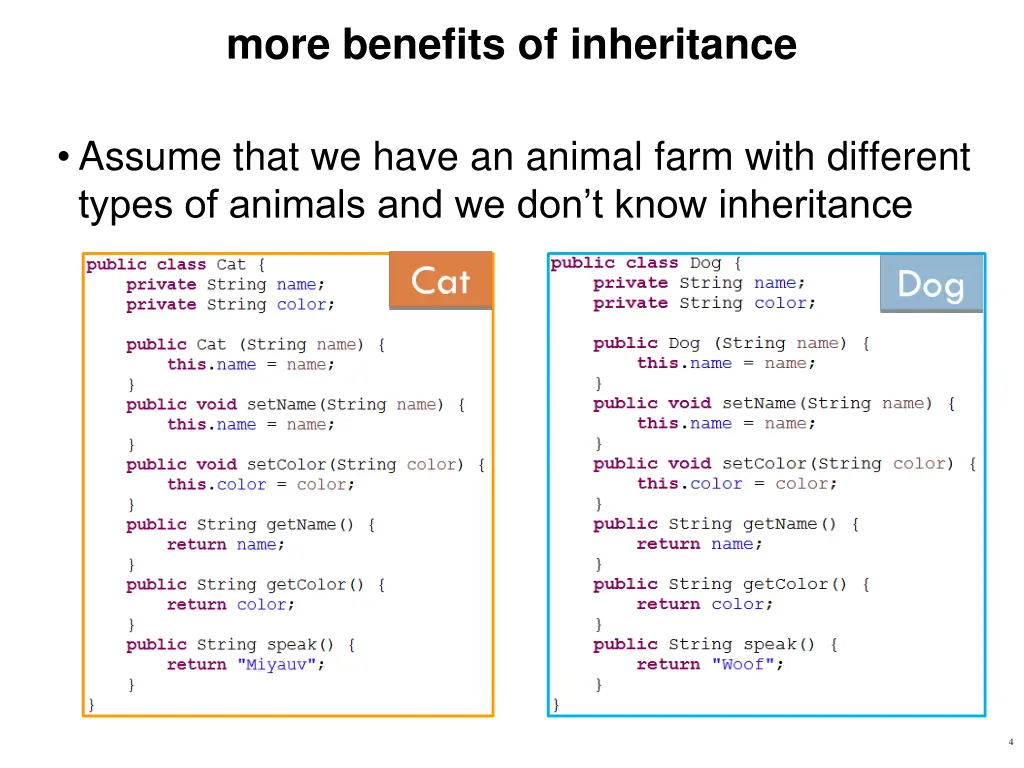 more benefits of inheritance