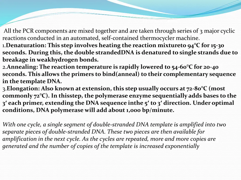 all the pcr components are mixed together