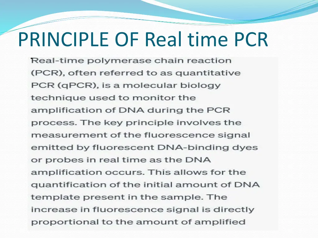 principle of real time pcr
