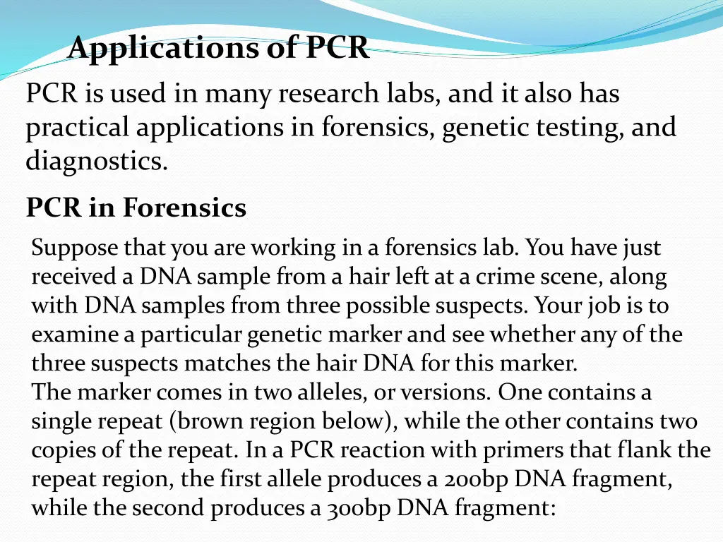 applications of pcr