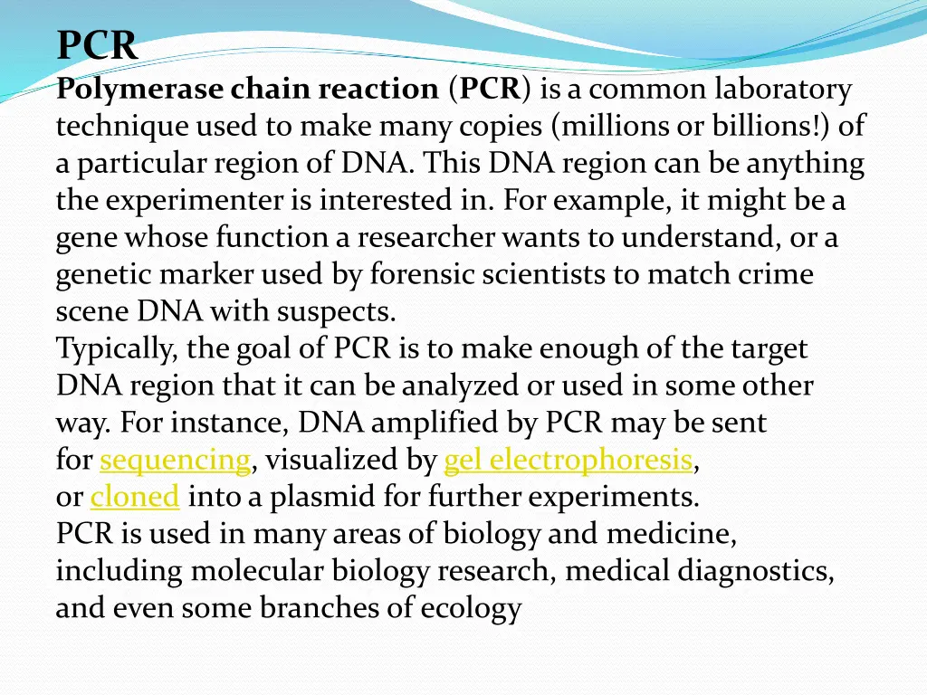 pcr polymerase chain reaction pcr is a common