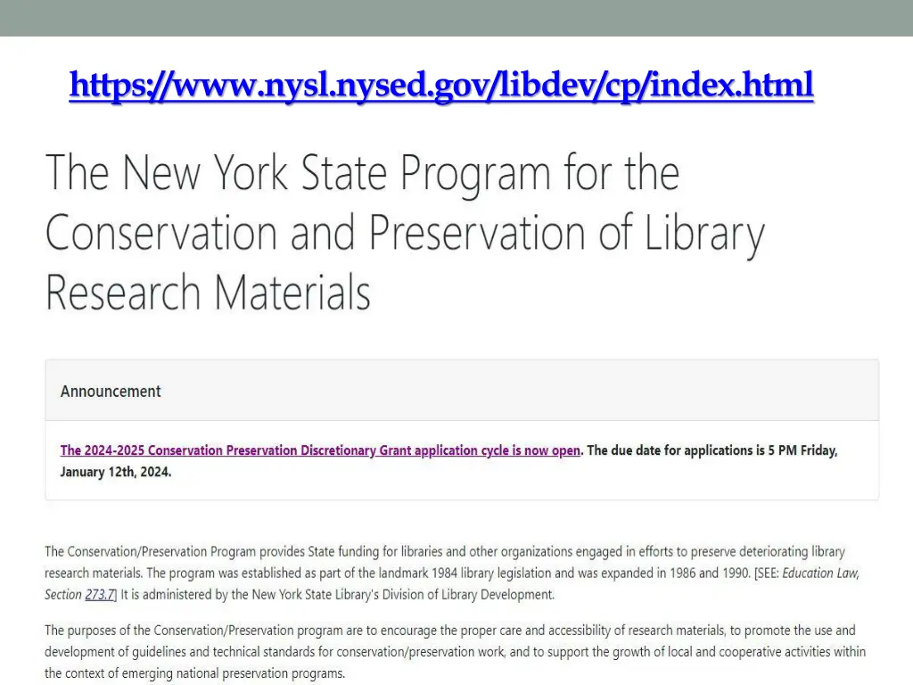 https www nysl nysed gov libdev cp index html
