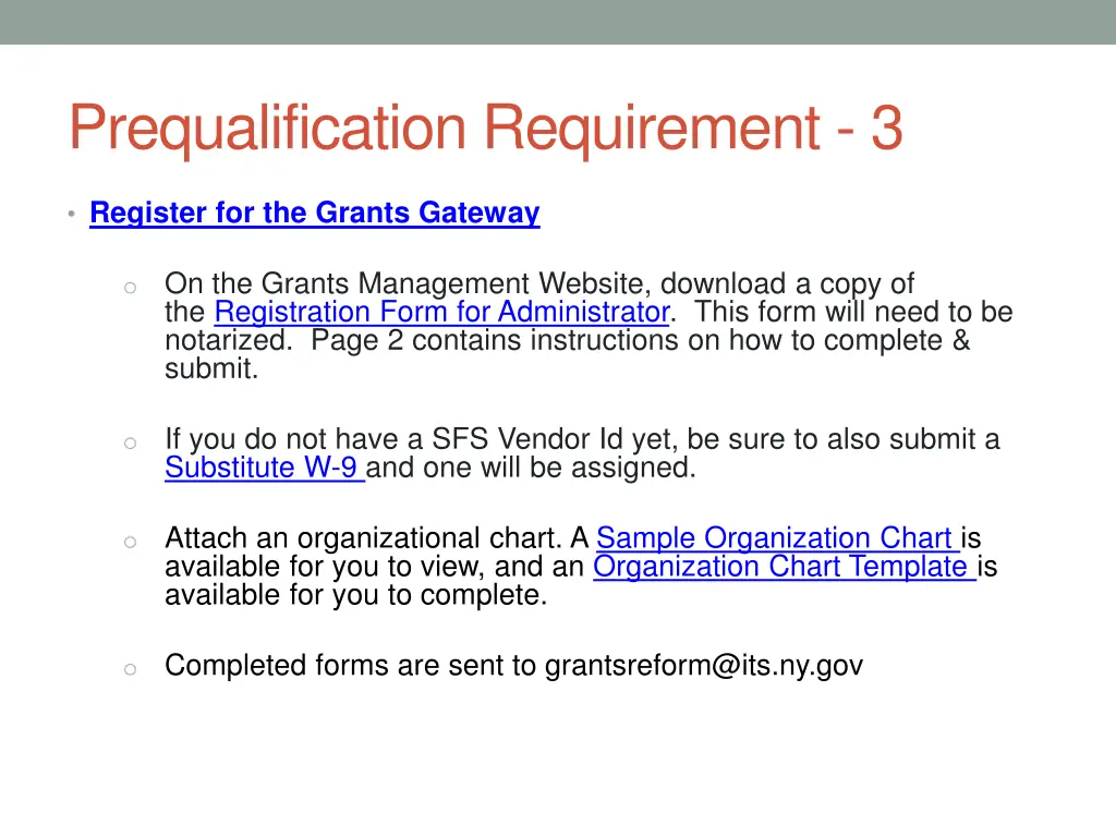 prequalification requirement 3