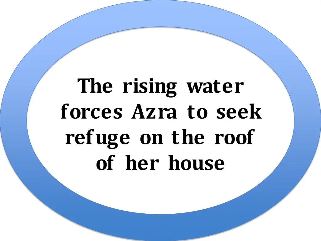 the rising water forces azra to seek refuge