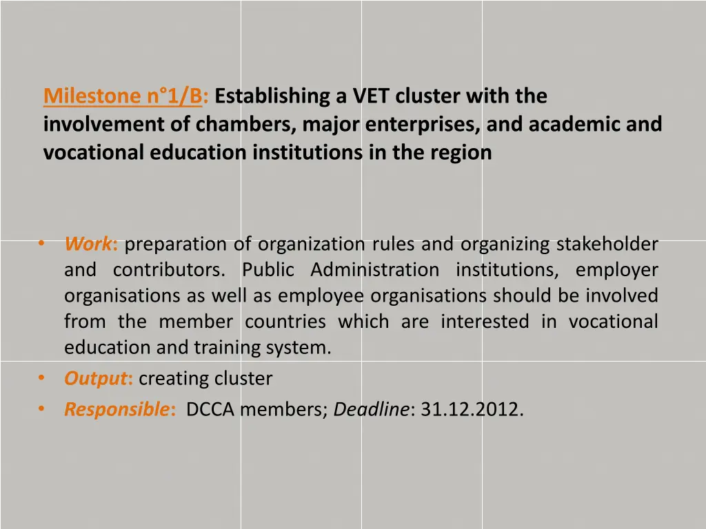 milestone n 1 b establishing a vet cluster with