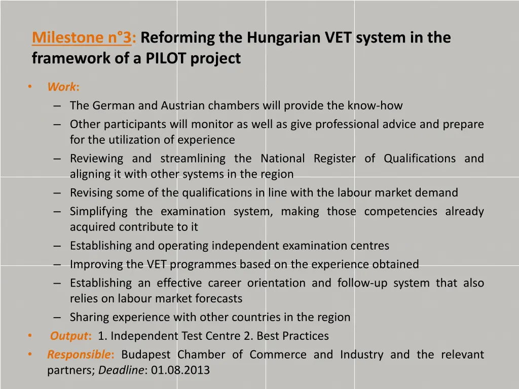 milestone n 3 reforming the hungarian vet system