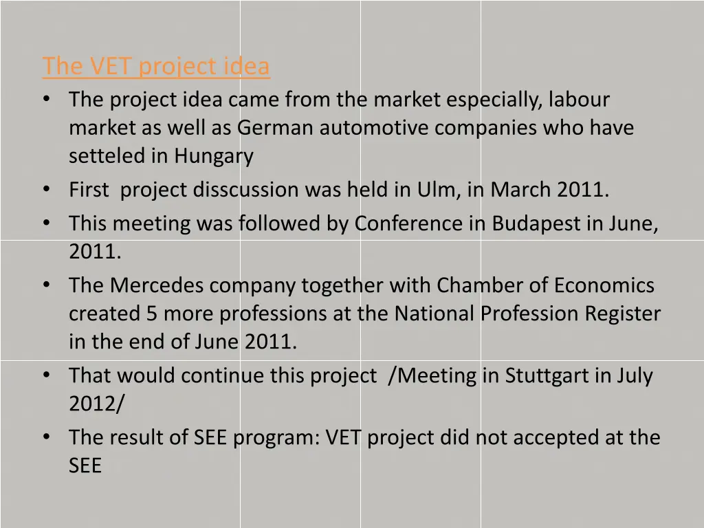 the vet project idea the project idea came from
