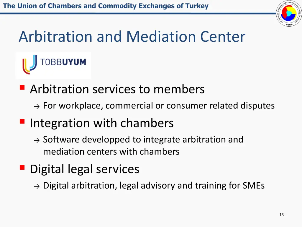 the union of chambers and commodity exchanges 12