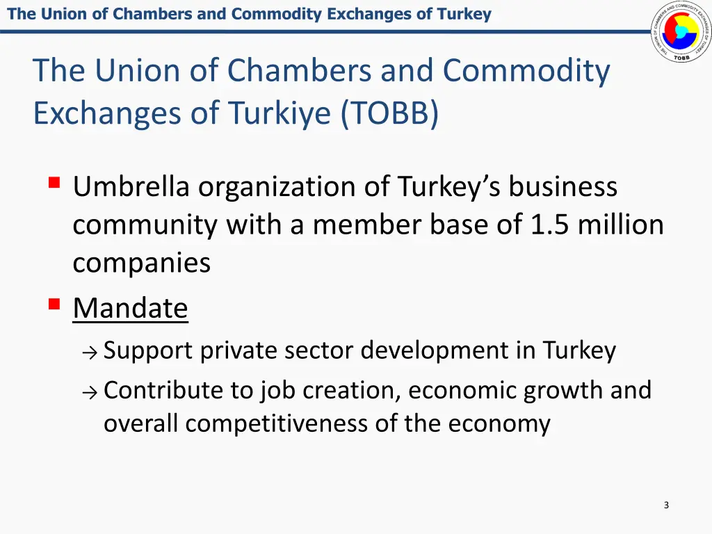 the union of chambers and commodity exchanges 2
