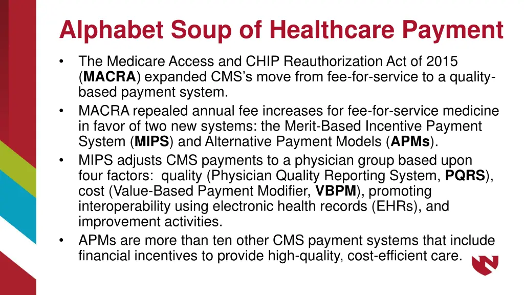 alphabet soup of healthcare payment 3