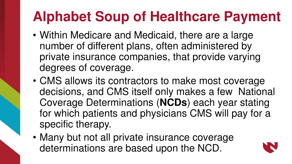 alphabet soup of healthcare payment within