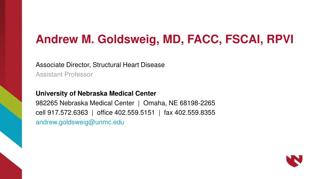 andrew m goldsweig md facc fscai rpvi