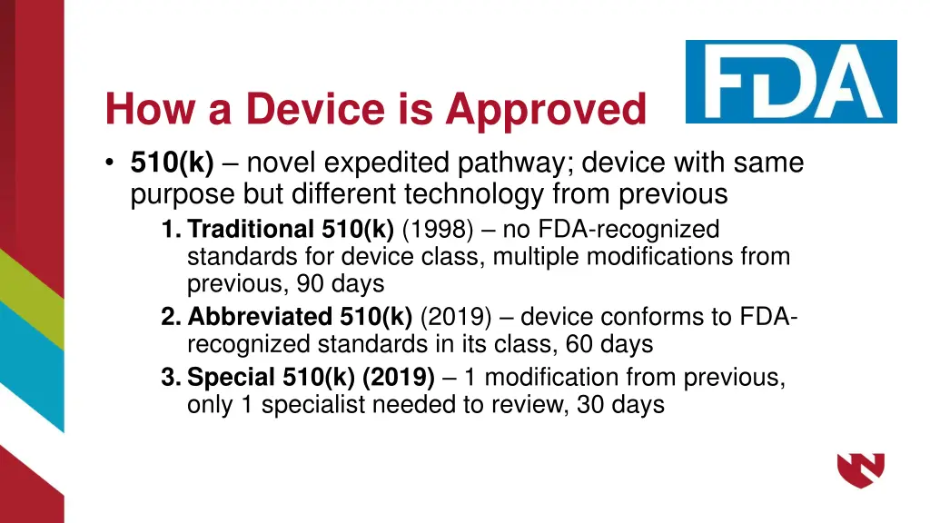 how a device is approved 510 k novel expedited