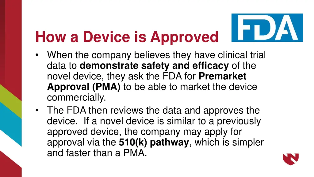 how a device is approved when the company
