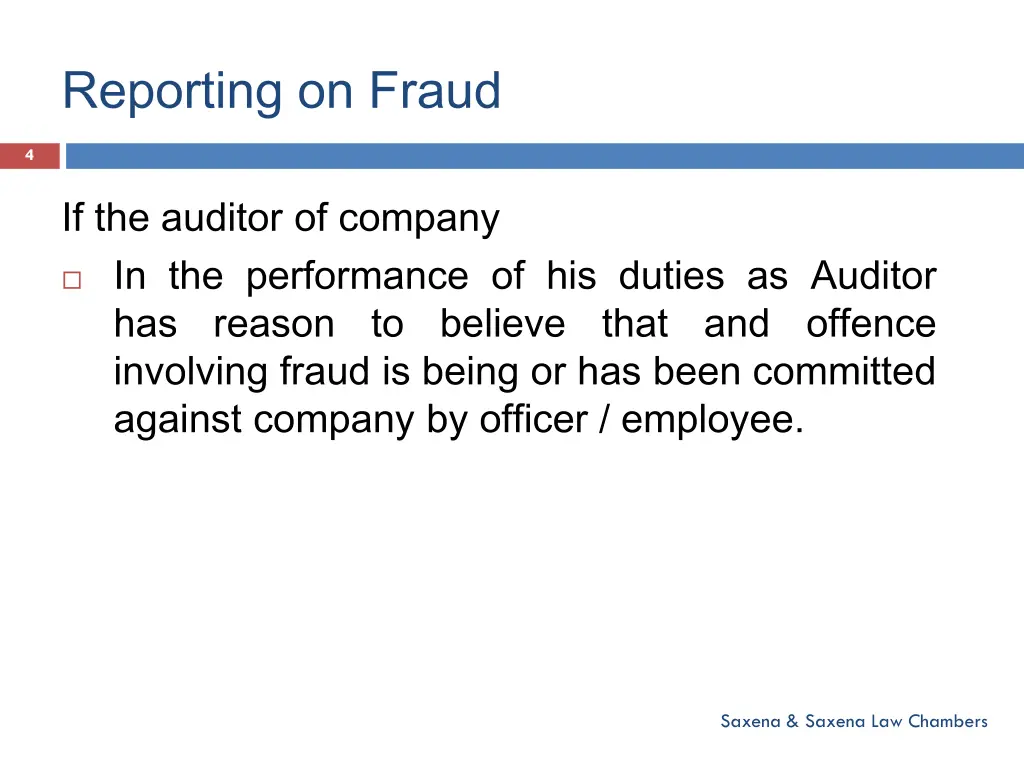 reporting on fraud