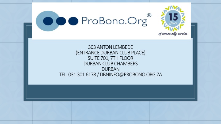 303 anton lembede entrance durban club place
