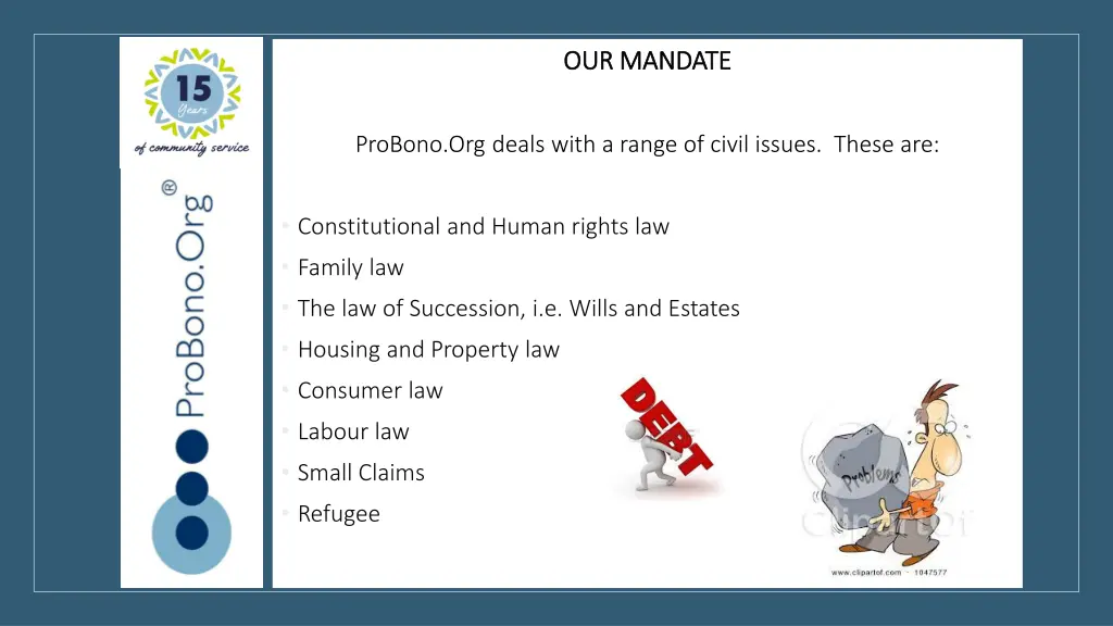 our mandate our mandate