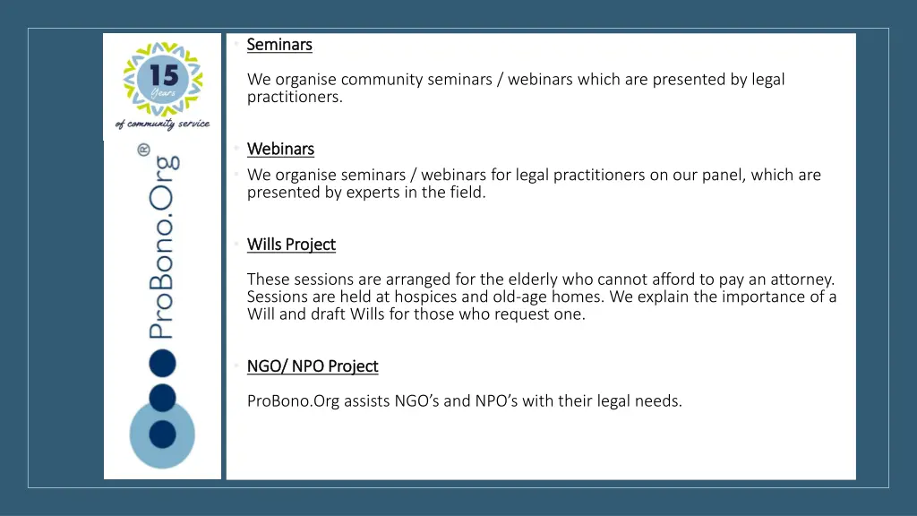 seminars seminars